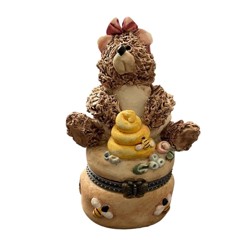 Nancye Williams Lil Critters Boxes Hinged Animal Box Honey Bear Vintage 1998